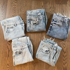 Lot of 5 High Rise Zara Jeans sz 4
